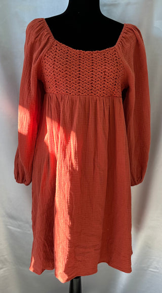 Crochet Linen Dress