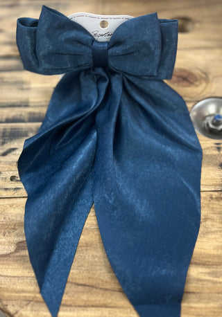 Dull Satin French Bow Hair Barrettes