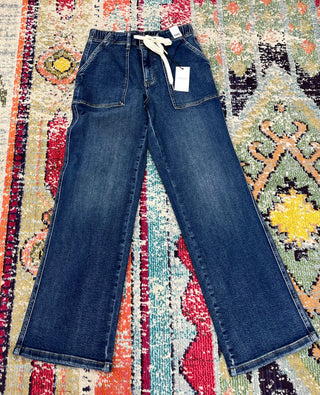 Drawstring Wide leg jeans