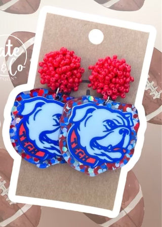 Tech Bulldog Earrings