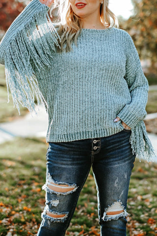 Plus size Fringe Sweater