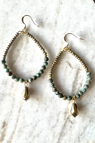 Larissa Earrings of African Turquoise