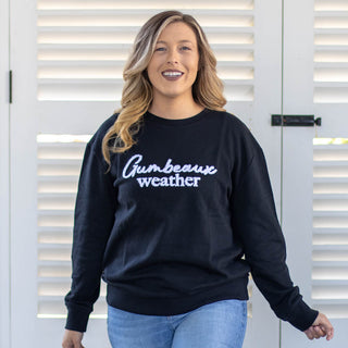 Gumbeaux Weather Sweatshirt-Black